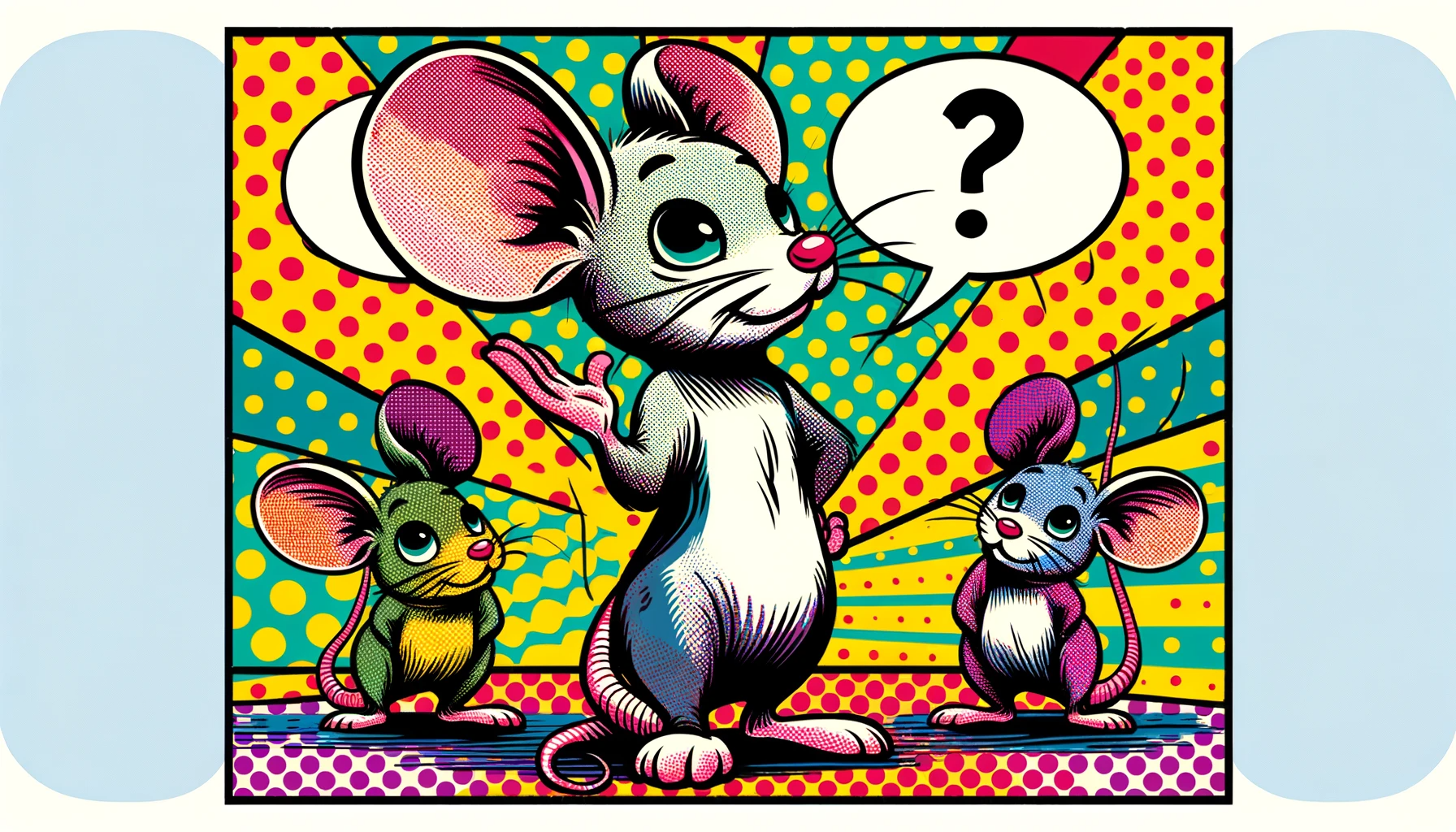 A mouse asking a question